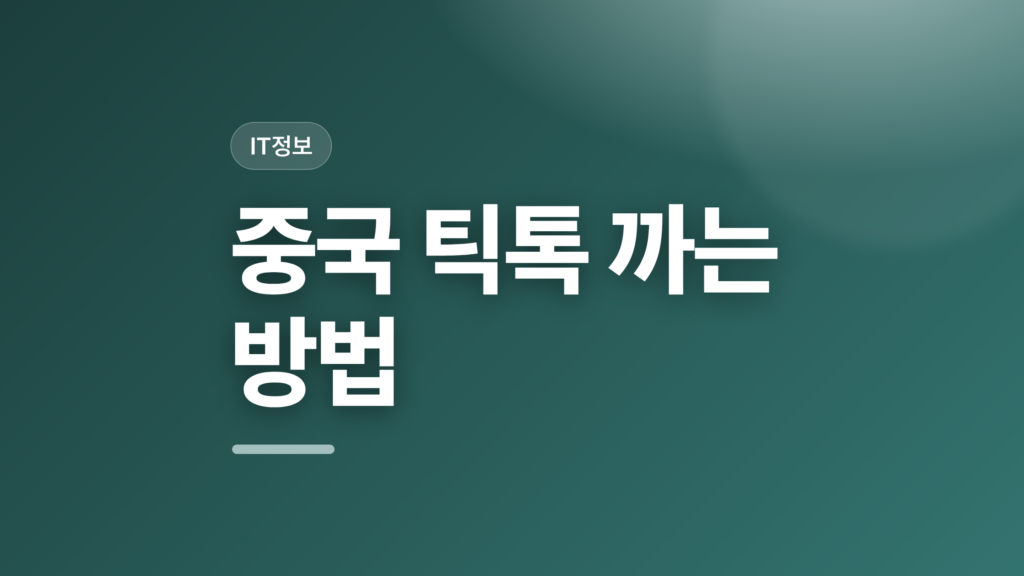 thumbcard 중국 틱톡 까는 방법 v2 1