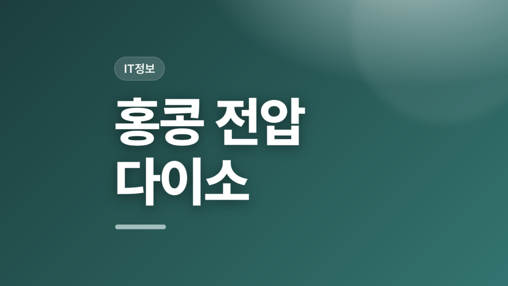 thumbcard 홍콩 전압 다이소